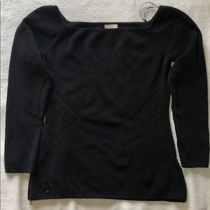 H&M Black Designer Long Sleeve Top